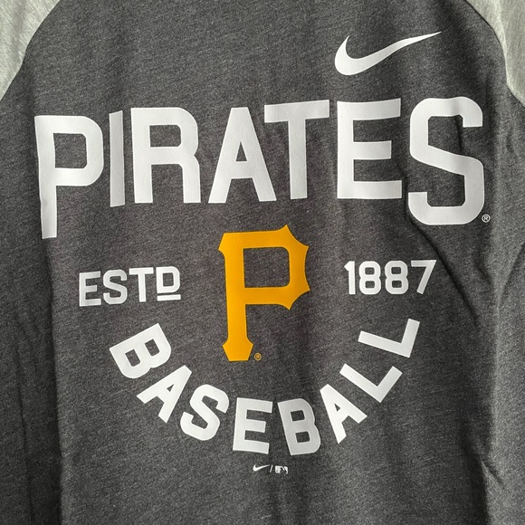 Pittsburg Pirates Nike 3/4 Tee - Picture 2 of 6